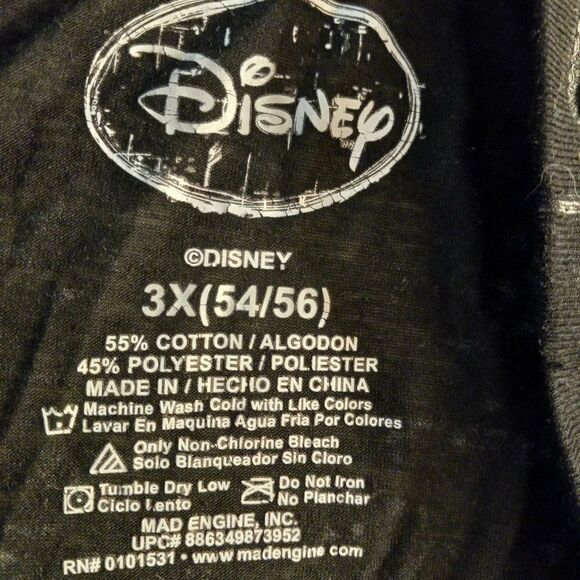 Disney The Jungle BooK "Kaa Men's Cotton Blend Black Short Sleeve 3X T Shirt - Picture 3 of 7